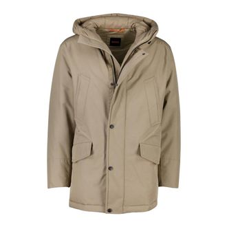 HUGO BOSS Heren, Mantels, Beige, Maat: L Poliester