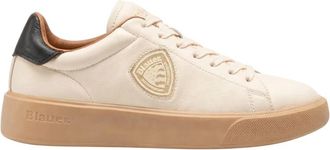 Blauer Buck Sneaker - Heren - Sneakers - Beige - 44 EU - Leer - Schoenen