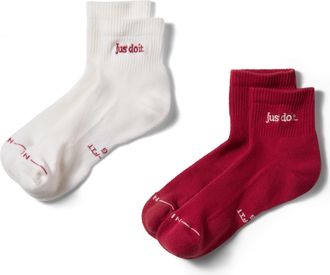 Nike Unisex Everyday Elevated Ankle Socks (2 Pairs) in Multicolor | IH8599-904