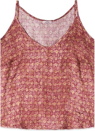 Oltre Sleeveless Tops - Dames - Tops zonder mouwen - Roze - XL - Satijn - Tops