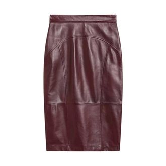 Max Mara Dames, Rokken, Rood, Maat: 2XS Leer