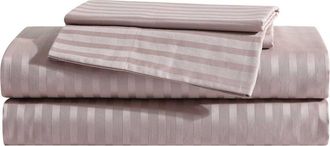 Vera Wang Dobby Stripe Sheet Set in Light /Medium Pink at Nordstrom Rack, Size Queen