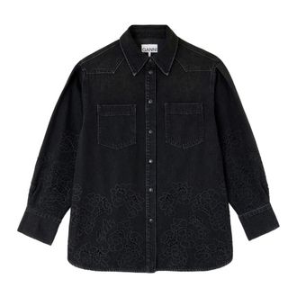 Ganni Donna, Camicette, Nero, M, new