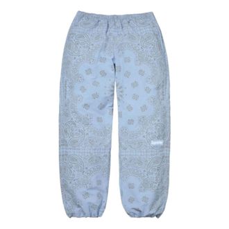 SUPREME SS26 Reflective Bandana Track Pant Light Blue SUP-SS26-295-BLU