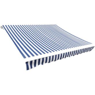 vidaXL Toldo De Lona Azul Y Blanco 4x3 M (sin Estructura) Vidaxl