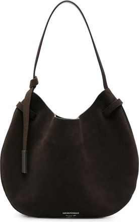 Emporio Armani Schoudertas met logo-detail - Dames - Schoudertassen - Bruin - ONE Size - Polyester - Tassen