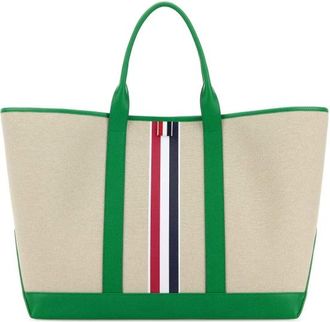Thom Browne Sand Canvas Medium Shopping Bag