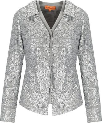 Stine Goya Sequins Shirt - Dames - Overhemden - Grijs - S - Polyester - Overhemden