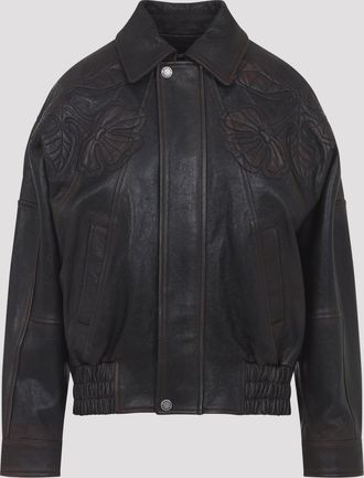 Golden Goose Gouden gans bloem borduurwerk jas