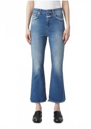 Closed Hi-Sun Cropped High Rise Jean In Mid Blue