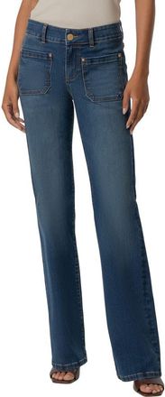 Kut from the Kloth Natalie Patch Pocket Mid Rise Flare Jeans in Champ at Nordstrom, Size 16