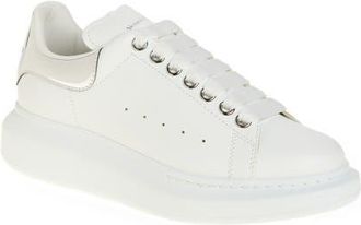 Alexander McQueen Oversize Sneaker in White/Mirror at Nordstrom, Size 7.5Us