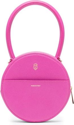 AZ FACTORY Fuchsia Round Cake Tote Bag - Dames - Mini tas - Roze - ONE Size - Leer - Tassen