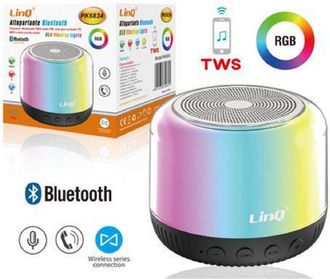 Trade Shop Trade Shop - Speaker Bluetooth Rgb Portatile Pk6834 Cassa Altoparlante Con La Luz Led