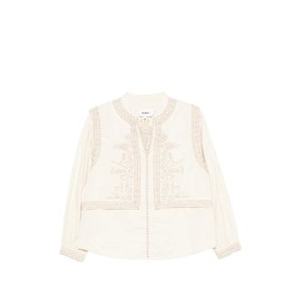 BA&SH Embroidered Long-sleeve Blouse