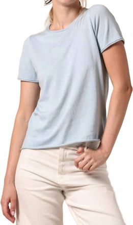Minnie Rose Supima Cotton Cashmere Short Sleeve Tee In Heaven