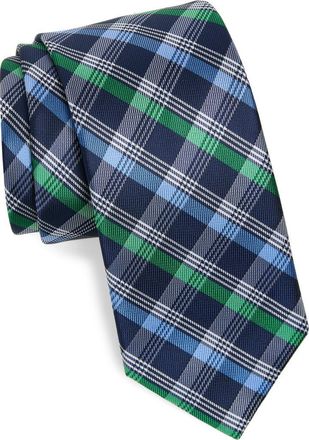 Tommy Hilfiger Cruz Plaid Tie in Navy/Green at Nordstrom Rack
