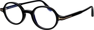 Tom Ford FT5975-B Round Acetate Optical Eyeglasses - Black