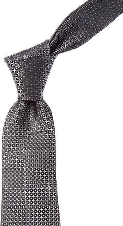 Canali Grey Silk Tie