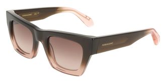 Ferragamo SF2105S 234 Womens Sunglasses Brown Size 50