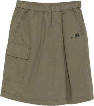 Fingercroxx Shorts con ricamo - Verde