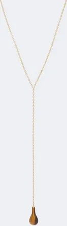 Toteme Collana bagnata in oro 24kt con occhio di tigre