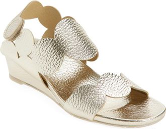 Pedro Garcia Wamile Wedge Sandal in Platino Cervo at Nordstrom, Size 10.5Us