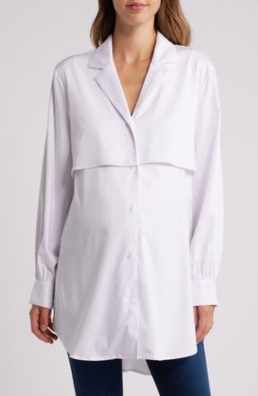 Emilia George Adele Trench Shirt in White at Nordstrom, Size X-Small