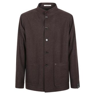 Tagliatore Klein Jacket - Heren - Overhemden - Bruin - Maat: L Zijde