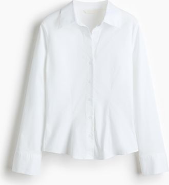 H&M Taillierte Hemdbluse - White