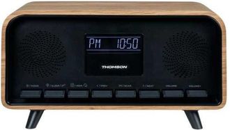 Thomson Radio Despertador Thomson Vintage Cosy Bluetooth 5.3 Dab+ Fm 30 W Madera Marr&oacute;n