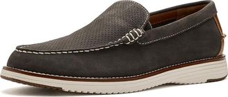 Johnston & Murphy Upton Perfed Venetian Loafers Mens Shoes Charcoal Nubuck : 10.5 M (D), Leather