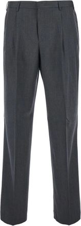 Pantaloni Torino Broeken, Heren, Blauw, L, Wol, Gekreukte broek