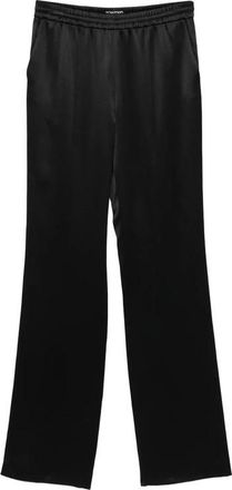 Tom Ford Double Silk Satin Joggers - Dames - Wijde Broeken - Zwart - 2XS - Satijn - Broeken