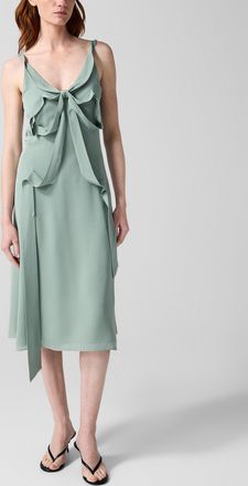Acne Studios Womens Ribbon silk midi dress