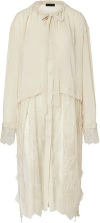 Liu Jo Camisa Larga con Detalles de Encaje - Dresses - Mujer - Beige - M