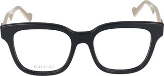 Gucci Glasses, female, Black, Size: 52 MM Black and white transparent eyeglasses