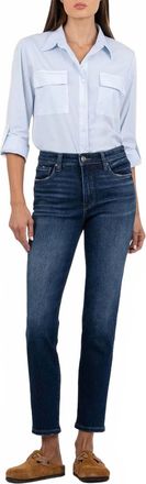 Kut from the Kloth Reese High Rise Ankle Straight Jean In Dark Stone Wash