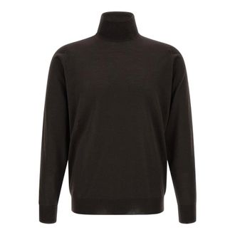 John Smedley Richards Turtleneck - Heren - Truien - Bruin - Maat: XL Wol