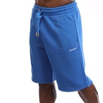 Off-white Heren Off White Bandana Arrow Skate Sweat Shorts in Blauw-Wit