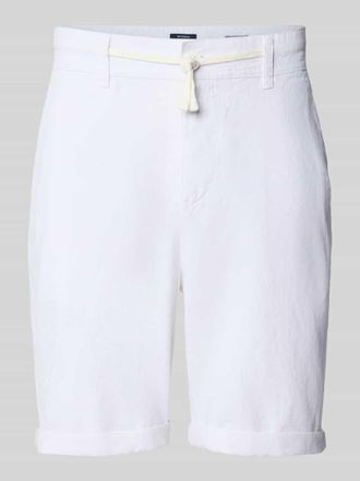 Mc Neal Regular Fit Leinenshorts mit Tunnelzug in Weiss, Gr&ouml;&szlig;e M