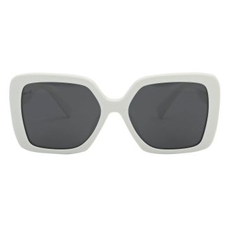 Miu Miu Dark Gray Square Ladies Sunglasses MU 10YS 1425S0 56