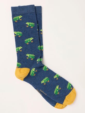 Fat Face FatFace Navy Frog Socks