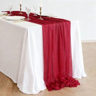 OEM Dos Caminos De Mesa De Gasa, Decoraci&oacute;n De Mesa Para Bodas Bohemias, 75x300cm - Borgo&ntilde;a