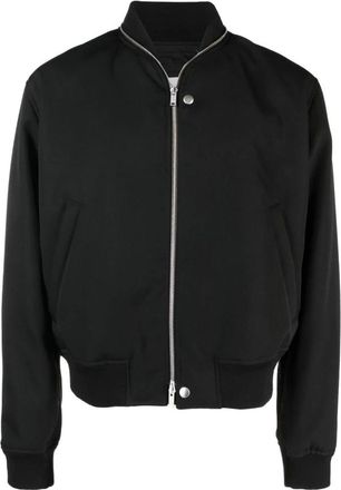 Jil Sander Wollen Bomberjack - Heren - Bomber jackets - Zwart - XL - Wol - Jassen