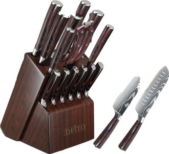 OEM Juego De Cuchillos, Colecci&oacute;n De 14 Piezas, Acero Inoxidable De Alto Contenido De Carbono, Hojas Afiladas