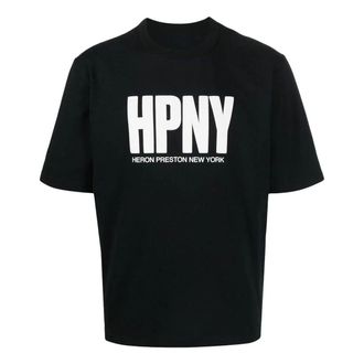 Heron Preston FW22 Logo HPNY T-shirt Black White HMAA032C99JER0051001