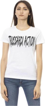 Trussardi T-Shirts - Dames - T-shirts - Wit - S - Katoen - Tops