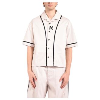 Nine In The Morning Short Sleeve Shirts, male, Beige, Size: XL Short Sleeve Shirt