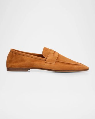 Sophique Essenziale Leopard Suede Penny Loafers